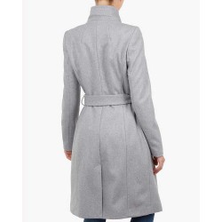 Spinning Out Mandy Davis Grey Wrap Coat